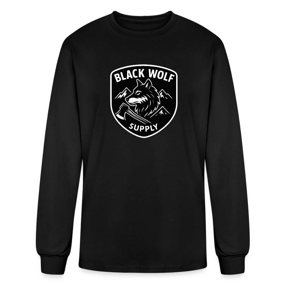 BLACK WOLF :  ORIGINAL LONG SLEEEVE - black