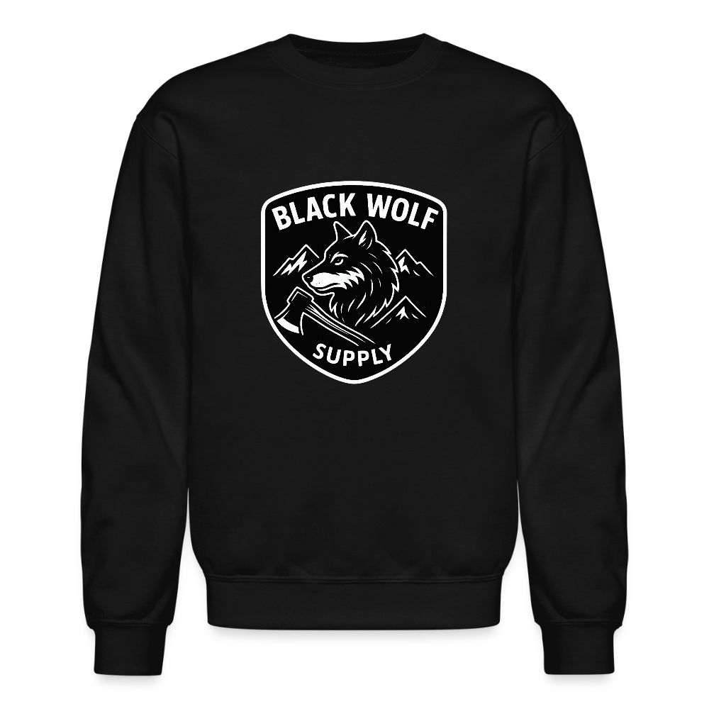 BLACK WOLF : ORIGINAL CREW NECK SWEATSHIRT - black