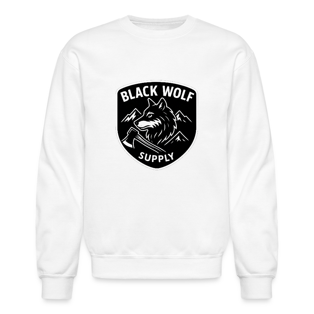 BLACK WOLF : ORIGINAL CREW NECK SWEATSHIRT - white