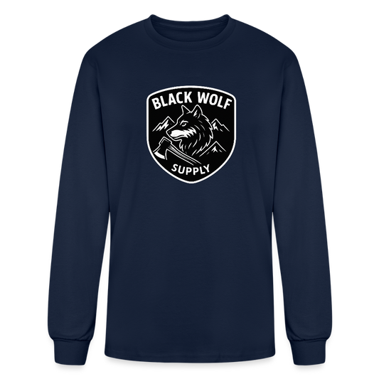 BLACK WOLF : ORIGINAL LONG SLEEEVE - navy