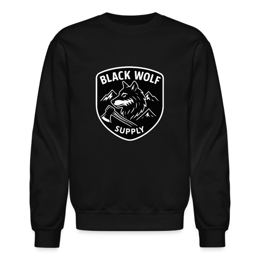 BLACK WOLF : ORIGINAL CREW NECK SWEATSHIRT - black
