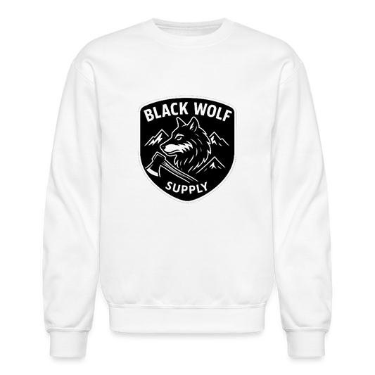 BLACK WOLF : ORIGINAL CREW NECK SWEATSHIRT - white