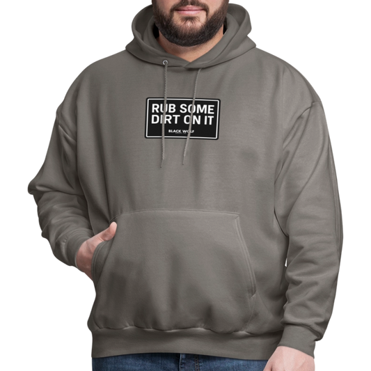 BLACK WOLF RUB SOME DIRT HOODIE - asphalt gray